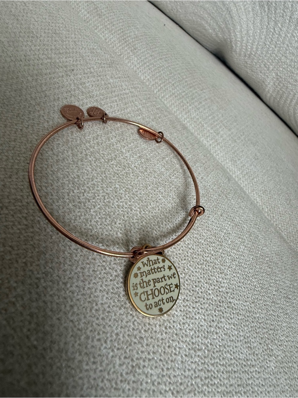 Alex and Ani Rose Gold Inspirational Charm Bangle